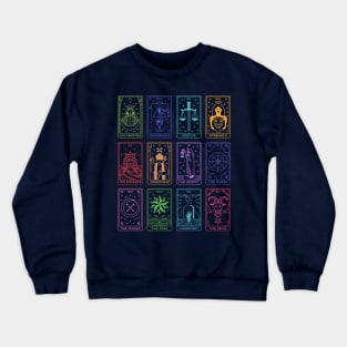 Major Arcana Tarot Cards Pattern Crewneck Sweatshirt